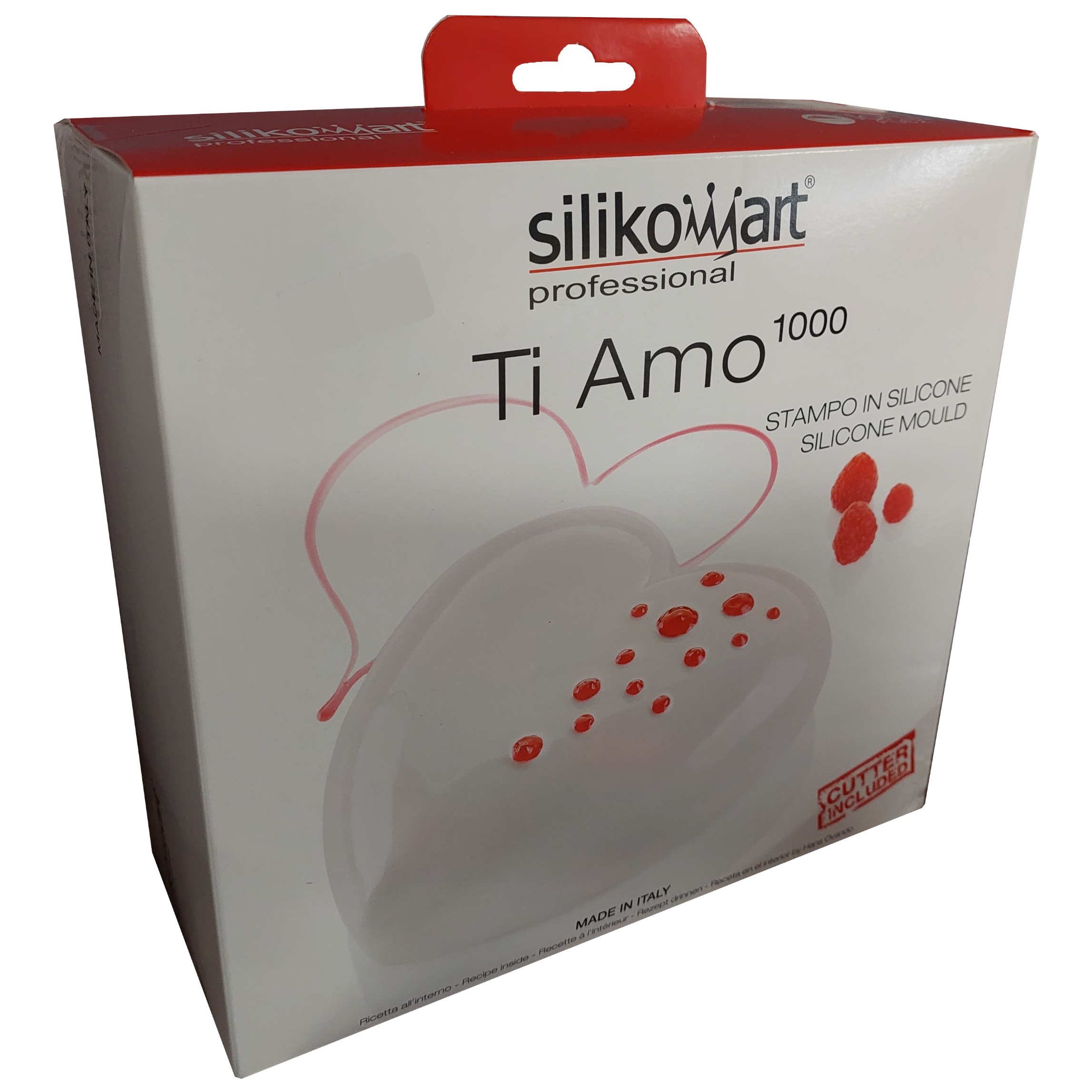Stampo in silicone Ti Amo “1000” ricetta incl pezzo singolo